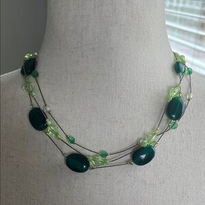 Emerald‎ Green Beaded Necklace
